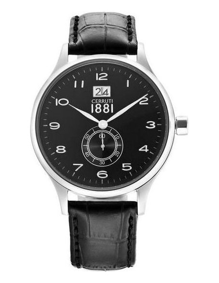 Cerruti 1881 męski zegarek black CRA102A222K Wieszakshop pl