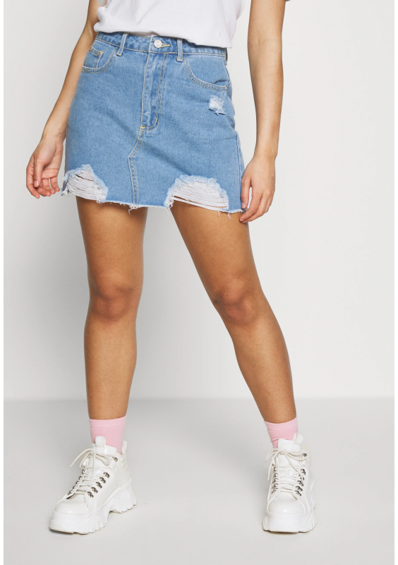 Missguided Petite MINI SKIRT - Spódnica jeansowa
