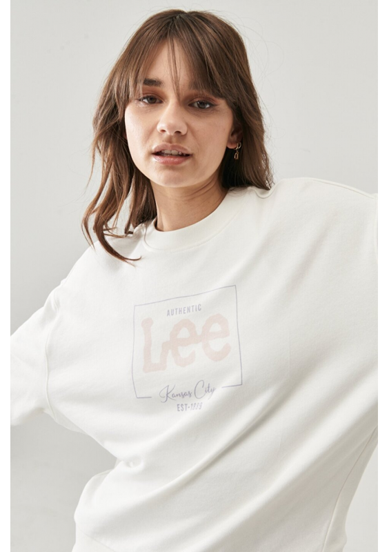 Lee Regular Fit Comfy Fit 100% bawełniana bluza z okrągłym dekoltem