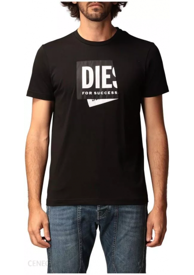 Diesel T-shirt męski kolor czarny z nadrukiem