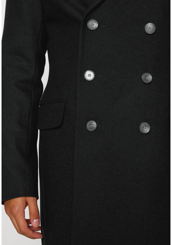 Isaac Dewhirst LONG PEA COAT - Klasyczny płaszcz
