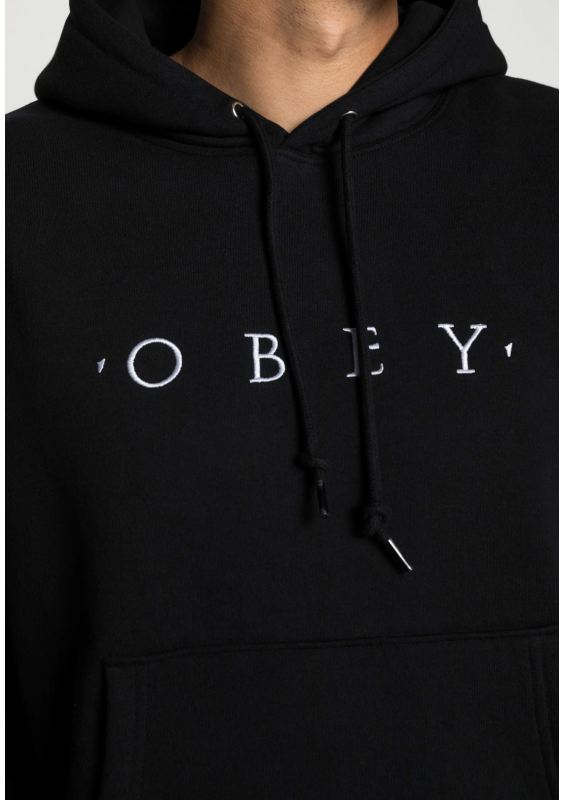 Obey Nouvelle – Czarna bluza z kapturem