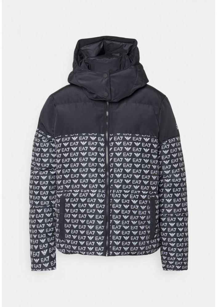 EA7 Emporio Armani JACKET ECO ALLOVER LOGO - Kurtka zimowa