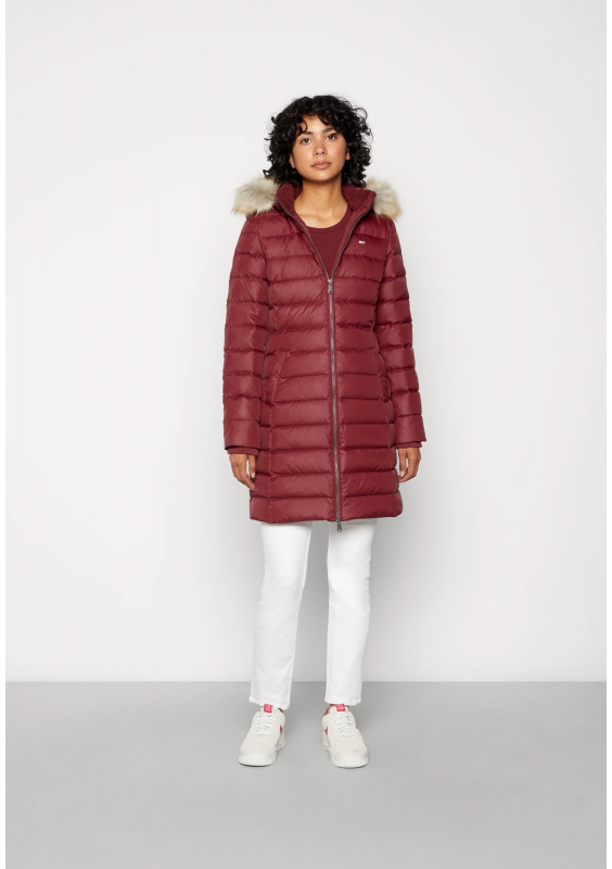 Tommy Jeans ESSENTIAL HOODED COAT - Płaszcz puchowy