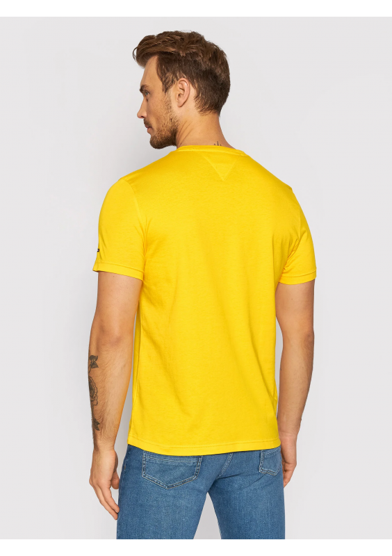 TOMMY HILFIGER T-Shirt Lines MW0MW20164 Żółty Regular Fit
