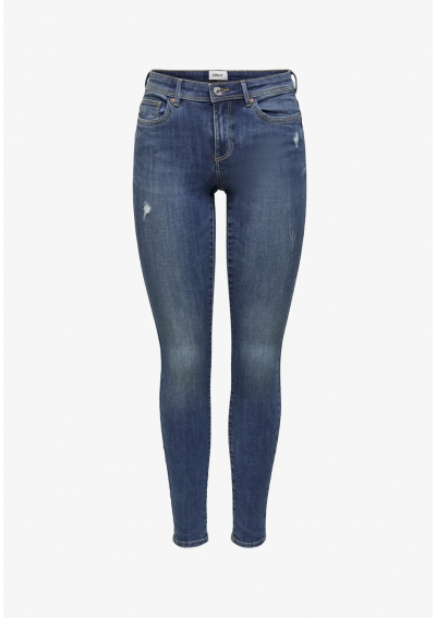 ONLY ONLWAUW LIFE MID - Jeansy Skinny Fit
