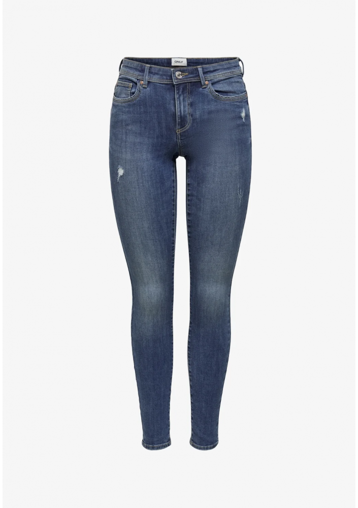 ONLY ONLWAUW LIFE MID - Jeansy Skinny Fit