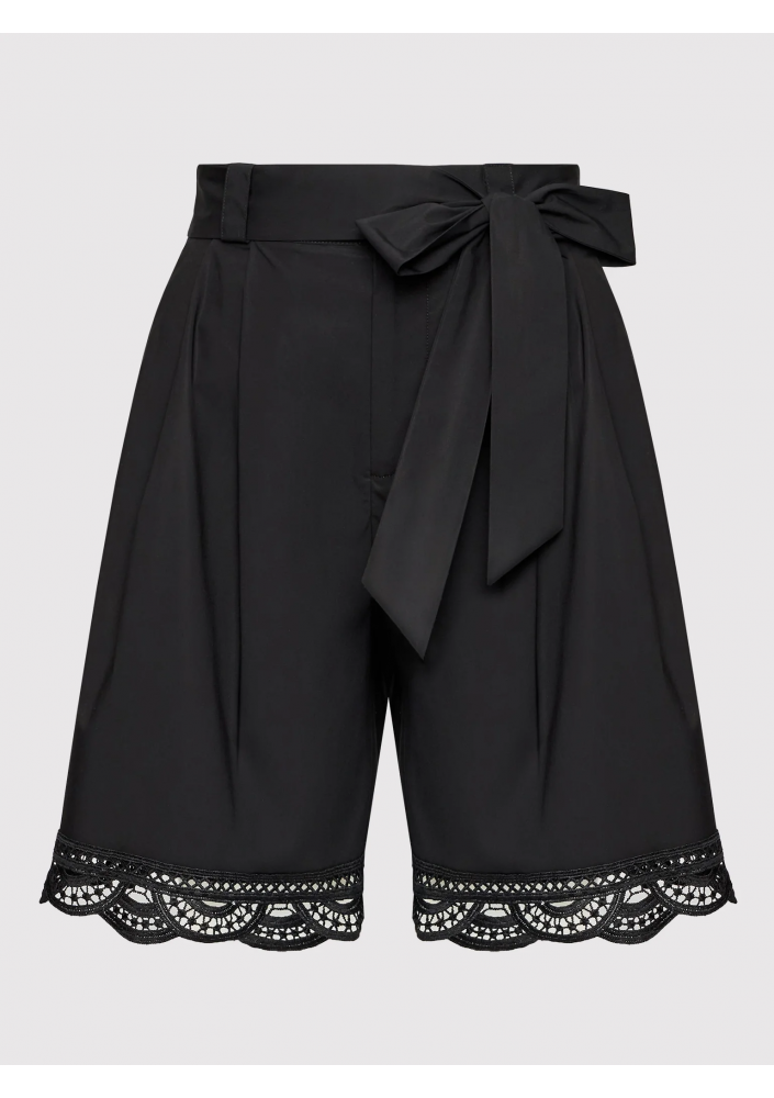 TWINSET Szorty materiałowe Czarny Loose Fit