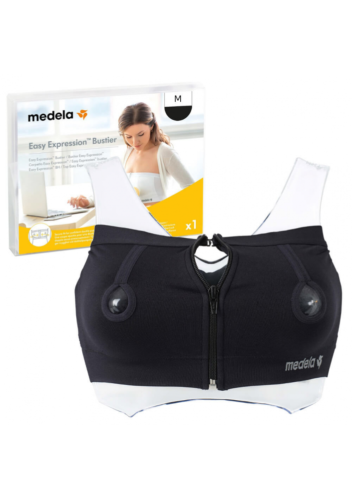 MEDELA GORSET EASY EXPRESSION ROZMIAR M KOLOR CZARNY