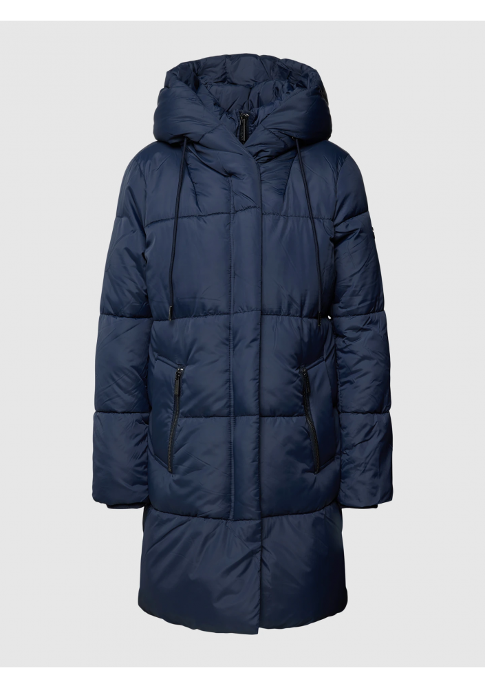 MICHAEL Michael Kors Płaszcz pikowany z kapturem model ‘PUFFER’ - ciemnoniebieski