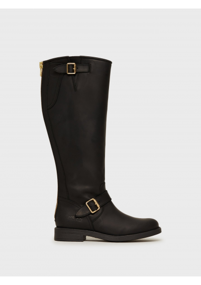 JOHNNY BULLS HIGH ZIP BACK kozaki skórzane