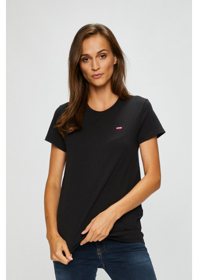 Levi&#039;s T-SHIRT MANICHE CORTE DONNA NERO