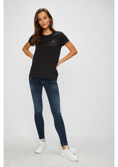 Levi&#039;s T-SHIRT MANICHE CORTE DONNA NERO