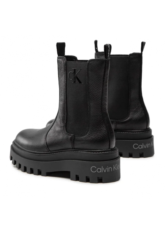 Calvin Klein Jeans Sztyblety Flatform High Chelsea Mix Black BDS