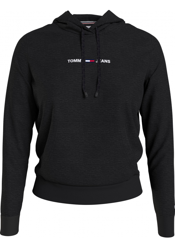 TOMMY HILFIGER OCIEPLANA BLUZA DAMSKA TJW LINEAR LOGO HOODIE BLACK