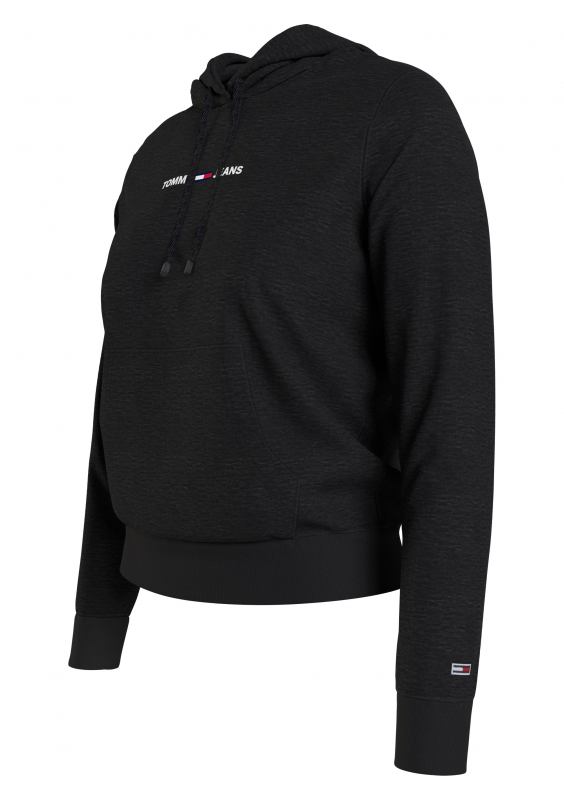 TOMMY HILFIGER OCIEPLANA BLUZA DAMSKA TJW LINEAR LOGO HOODIE BLACK