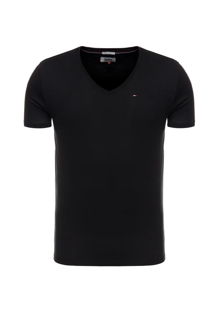 Tommy Jeans T-Shirt DM0DM04410 Czarny Regular Fit