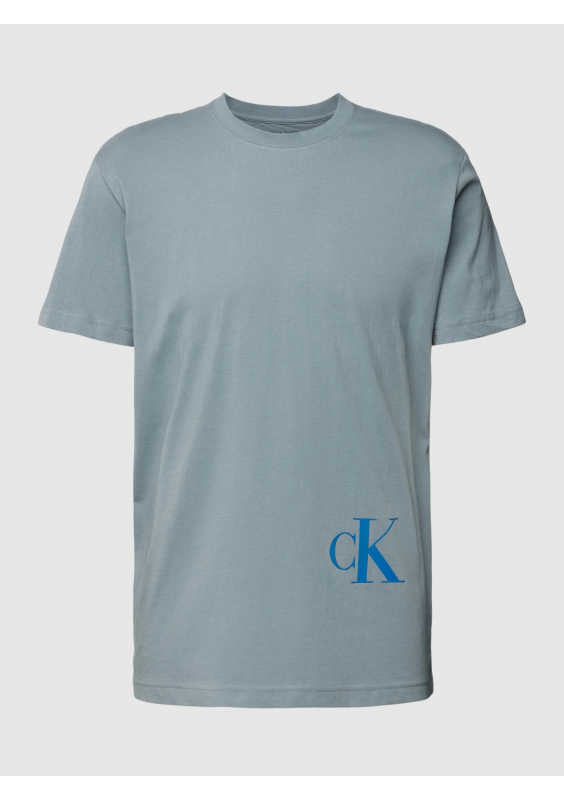 Calvin Klein Jeans T-shirt z nadrukiem z logo - jasnoszary