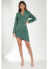 NA-KD Asymmetric Bottom Blazer Dress Green