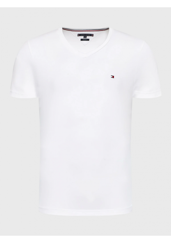 Tommy Hilfiger T-Shirt Core Stretch MW0MW27540 Biały Slim Fit