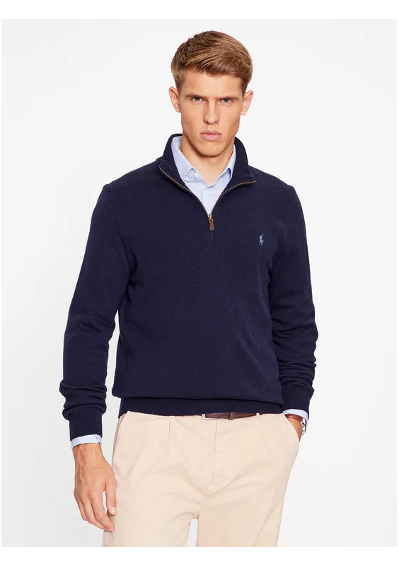 Polo Ralph Lauren Sweter 710876756001 Granatowy Regular Fit