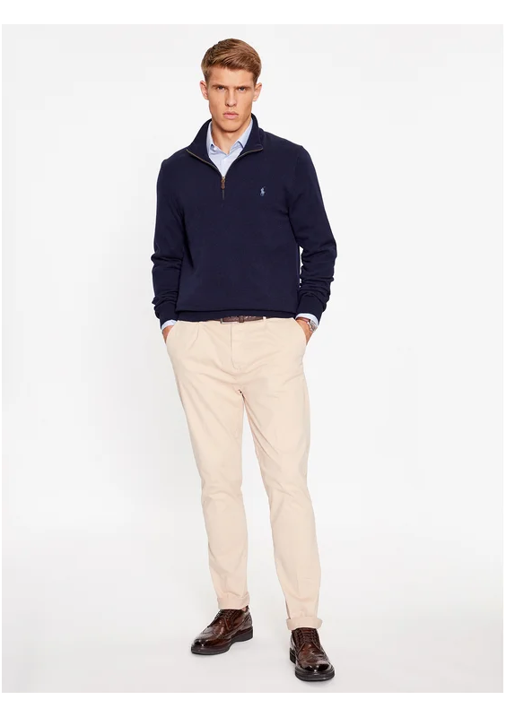 Polo Ralph Lauren Sweter 710876756001 Granatowy Regular Fit