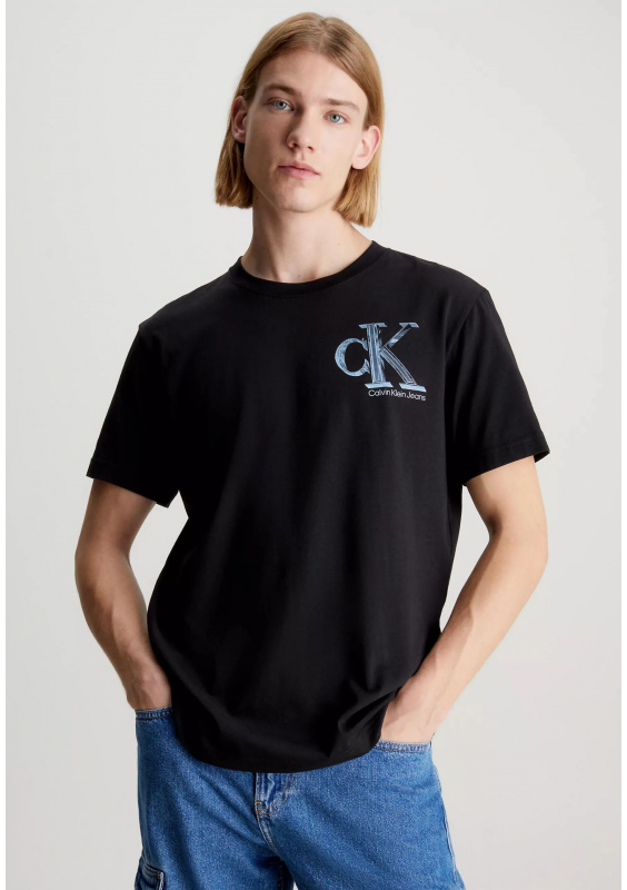 Calvin Klein Jeans Meta monogram J30J325498 Czarny Regular Fit