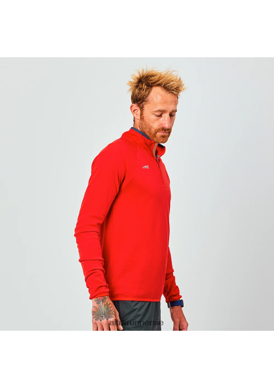 Bluza Altra ZZJJLB314 CORE MERINO WOOL 1/2 ZIP Męska Czerwona