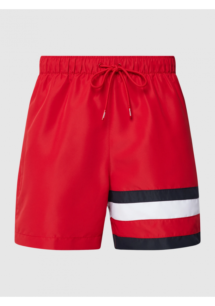 Tommy Hilfiger Spodenki kąpielowe z elastycznym pasem - czerwony