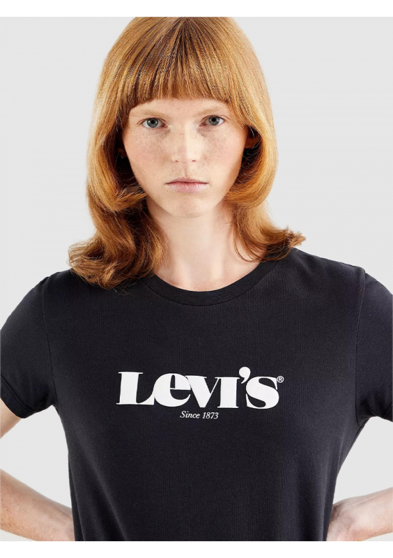 LEVISA T-Shirt damski czarny Levis czarny