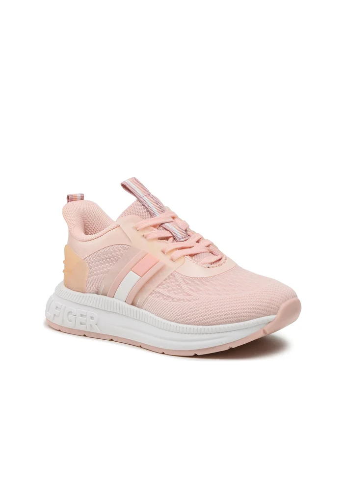 Tommy Hilfiger Sneakersy Flag Low Cut Lace-Up Sneaker Różowy
