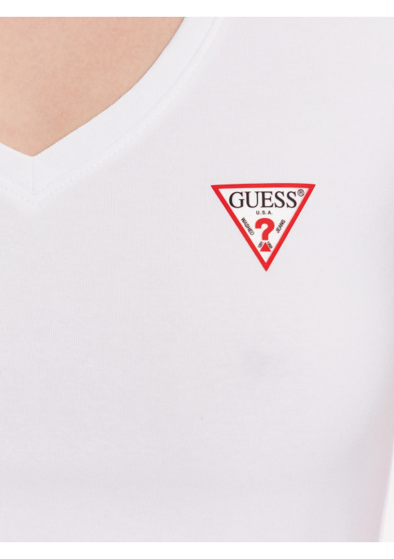 Guess T-Shirt Biały Slim Fit