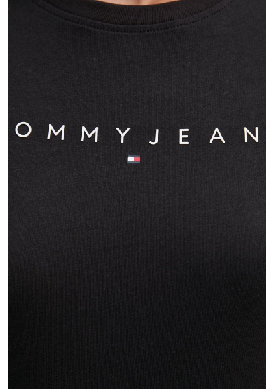 Tommy Jeans t-shirt bawełniany damski kolor czarny