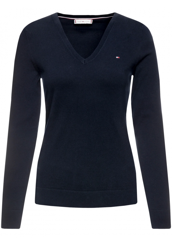 Tommy Hilfiger Sweter Heritage Granatowy