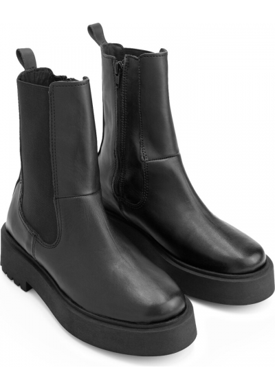 Wolf &amp; Badger Dechase - Bale Black Waxy damskie botki