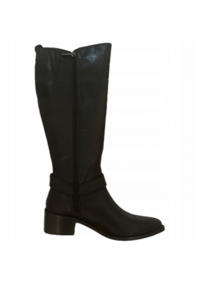 Carmela skórzane kozaki czarne