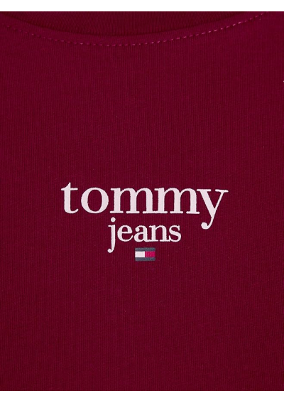 Tommy Jeans T-Shirt Tjw Slim Essential Logo DW0DW18800 Bordowy Slim Fit