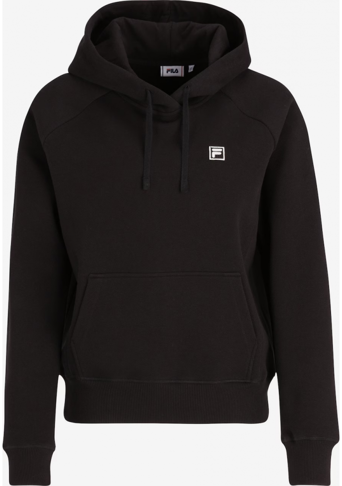 Fila bluza damska kolor czarny z kapturem gładka