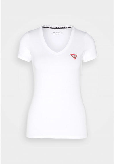 Guess T-Shirt Biały Slim Fit