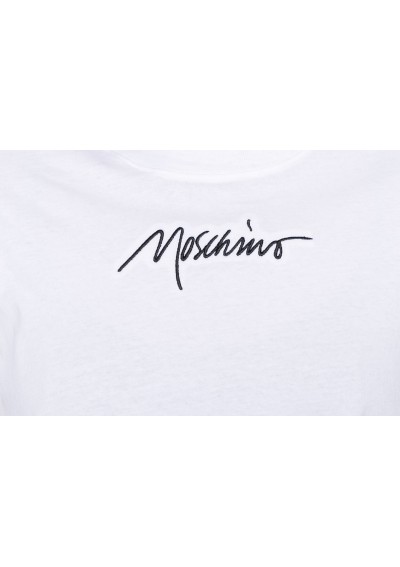 Moschino koszulka z haftowanym logo