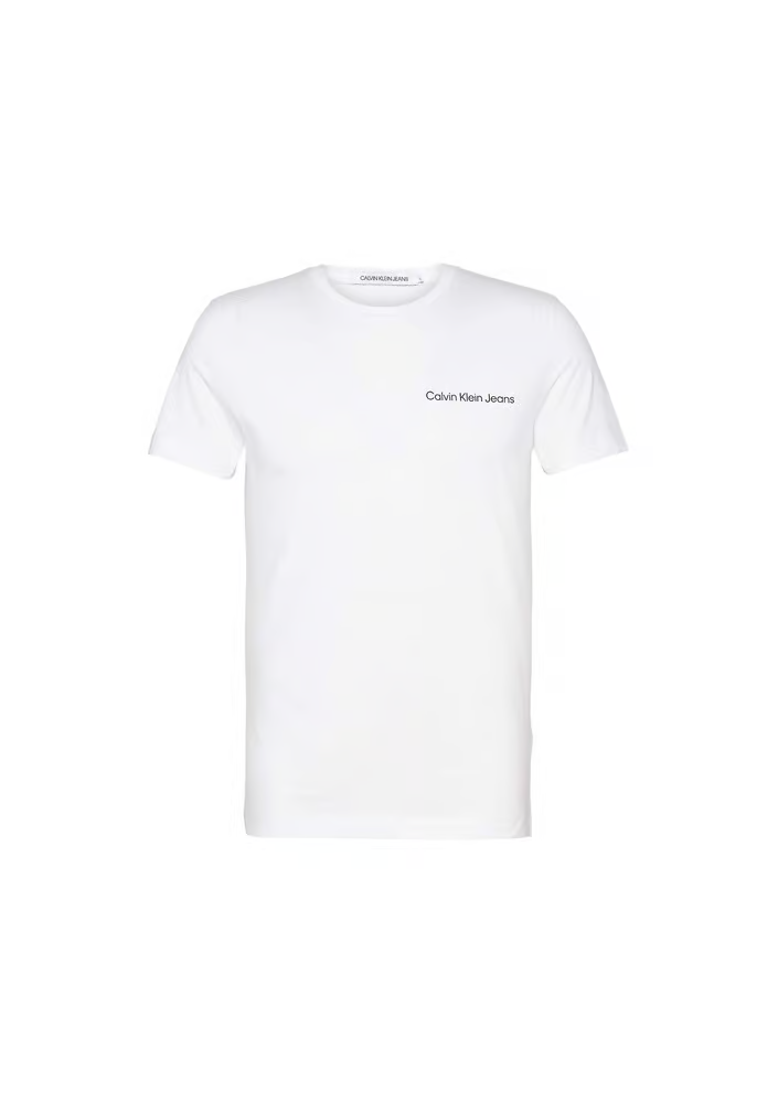 Calvin Klein Jeans T-Shirt Institutional J30J324671 Biały Regular Fit