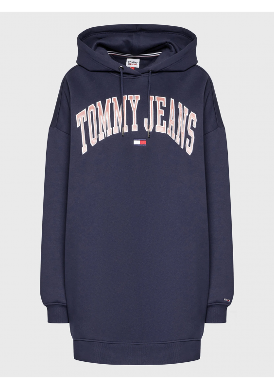 Tommy Jeans sukienka kolor granatowy mini oversize