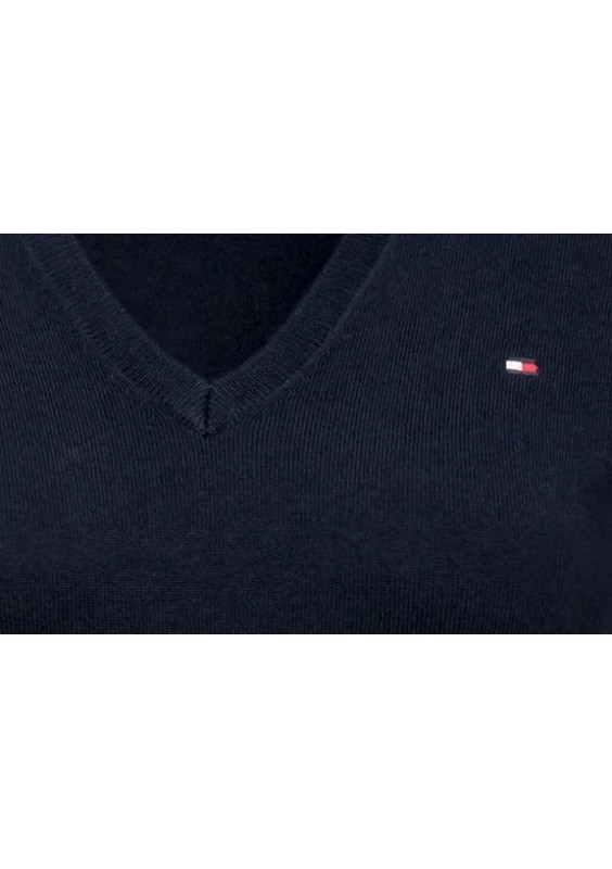 Tommy Hilfiger Sweter Heritage Granatowy