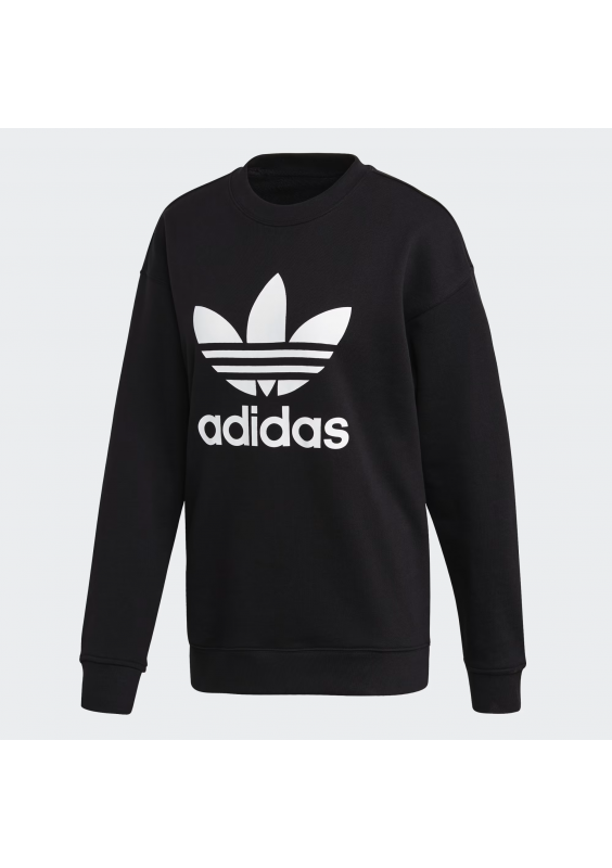 adidas Bluza Trefoil Crew FM3272 Czarny Regular Fit