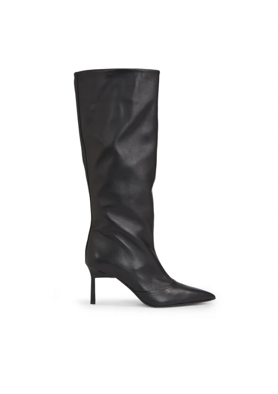 Calvin Klein Kozaki Geo Stiletto Knee Boot 70 HW0HW01691 Czarny