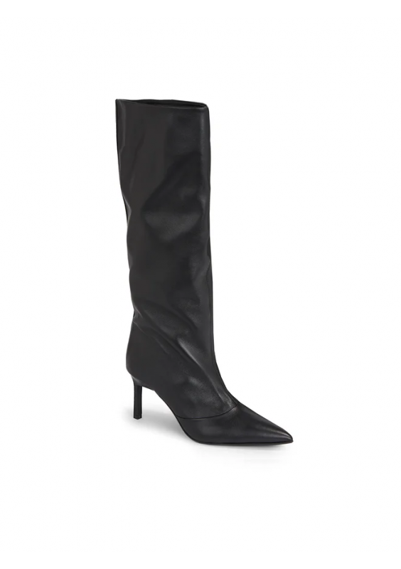 Calvin Klein Kozaki Geo Stiletto Knee Boot 70 HW0HW01691 Czarny