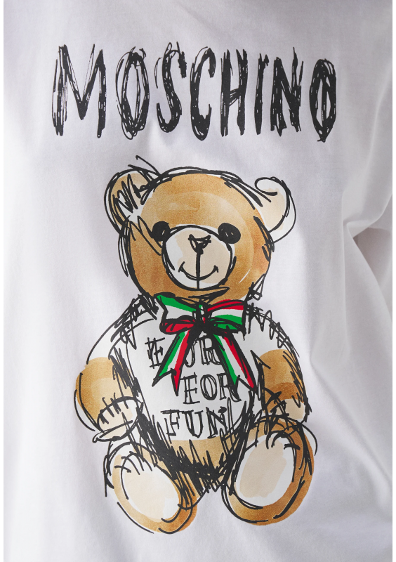 MOSCHINO T-shirt z nadrukiem