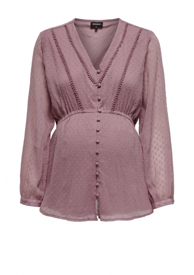 ONLY półprzezroczysta bluzka ciążowa OLMBETTINA stary róż