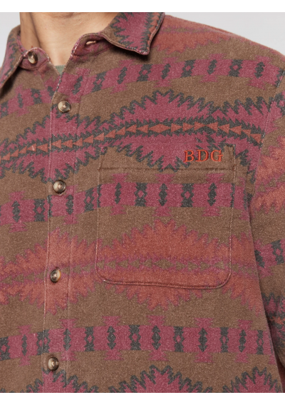 BDG Urban Outfitters Koszula 76133792 Czerwony Regular Fit