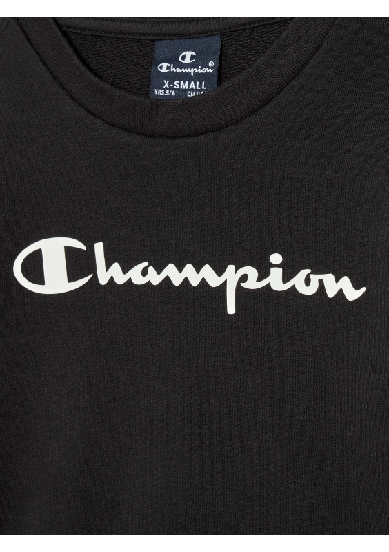 Champion Bluza Młodzieżowa 305360 Czarna Regular Fit